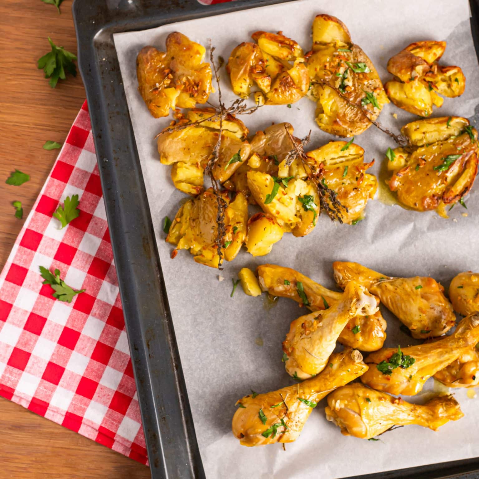 Pilons De Poulet Et Rattes Du Touquet Cras Es Lail Et Au Persil